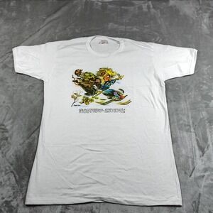 Vintage Norway Skiers Troll Shirt Men XXL Sturla Kaasa Single Stitch 70s Ski New
